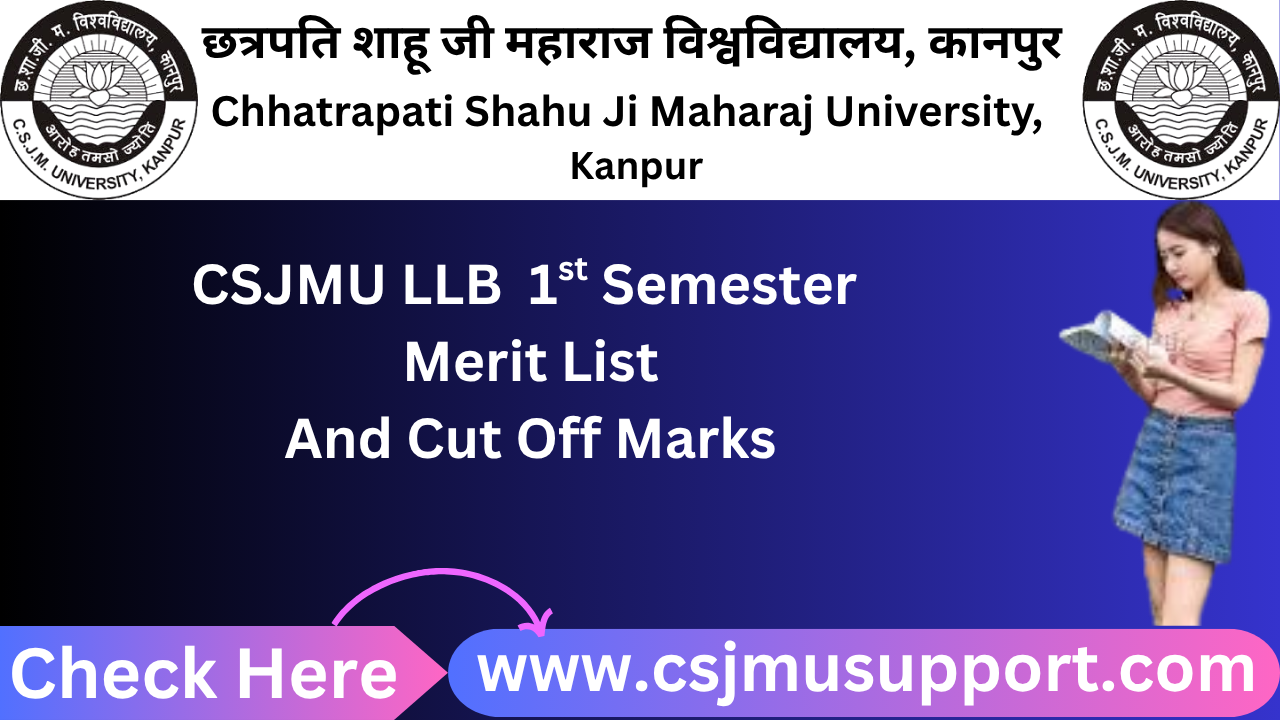 CSJMU LLB 1st Semester Merit List And Cut Off Marks