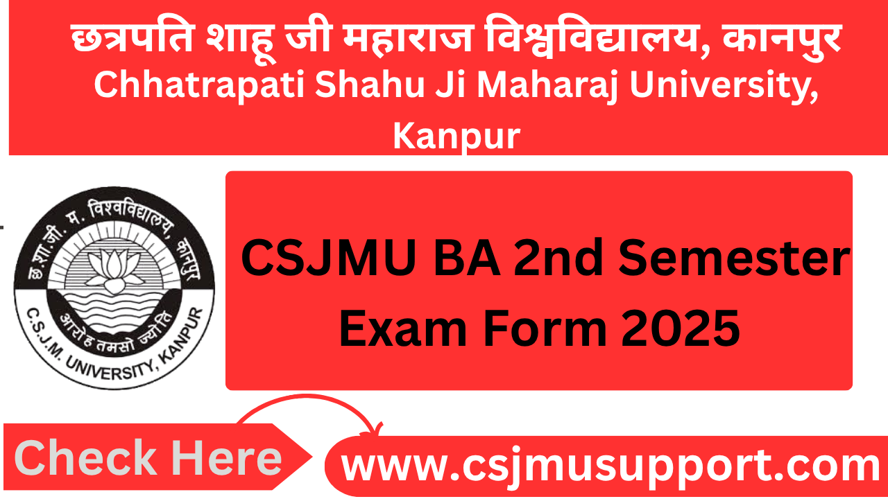 CSJMU BA 2nd Semester Exam Form
