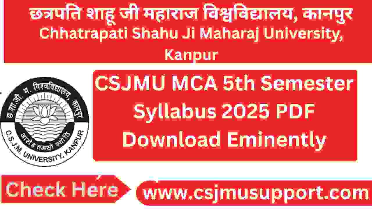 CSJMU MCA 5th Semester Syllabus PDF Download Now