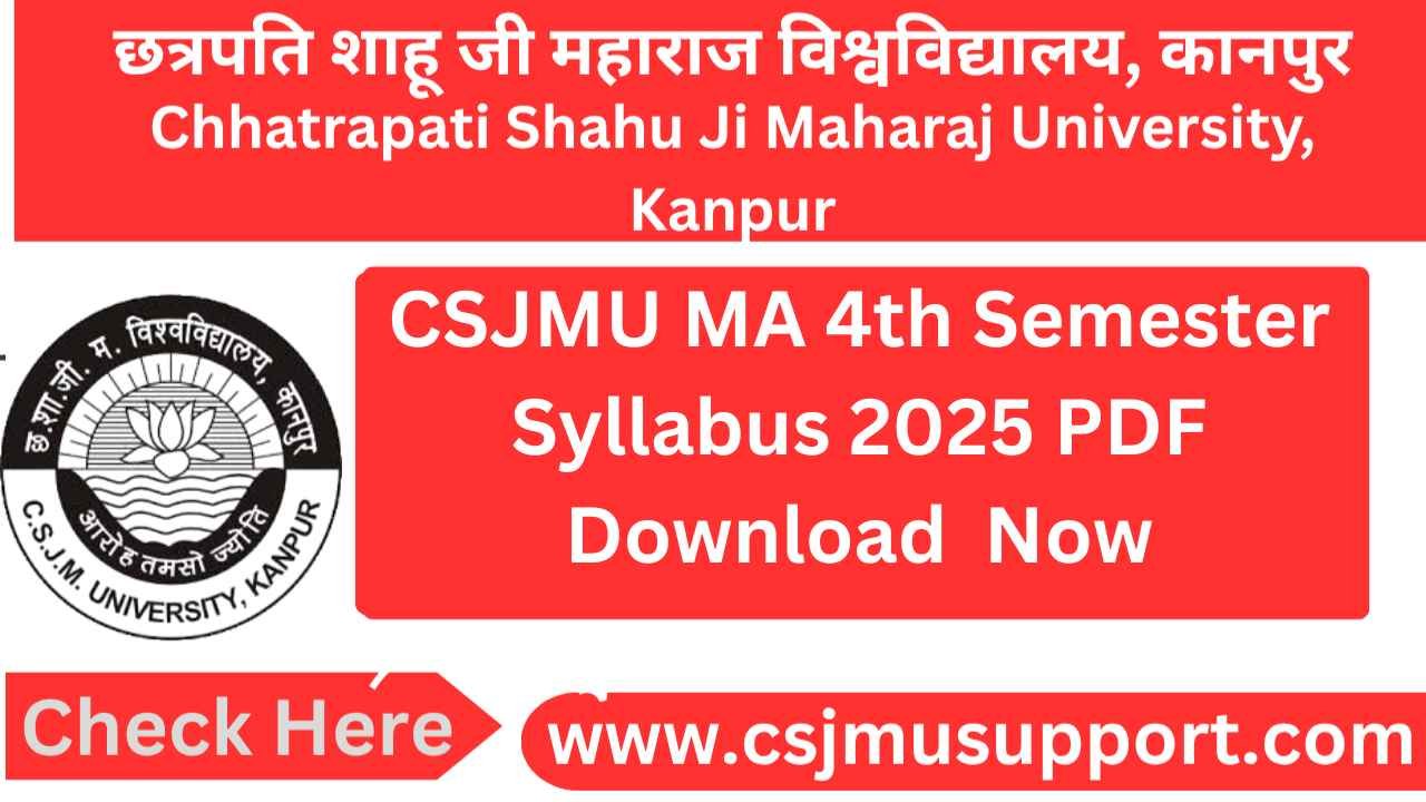 CSJMU MA 4th Semester Syllabus PDF Download Now
